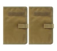 Funabridge Copertura per notebook militare kaki, 2 pezzi, copertura tattica per registro di registro, portapenne, tessuto Oxford, 20 x 13 cm, copertura per notebook da campo militare per esterni