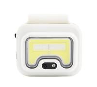Funabridge Luce LED ricaricabile a clip, lampada frontale COB portatile con forte base di forza di attacco, quattro modalità, ricarica di tipo C, impermeabile IP44, avvertimento flash rosso per corsa