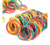 Funalix 400 Pezzi Elastici Colorati, Elastici ufficio, per Casa, Scuola (28/40 mm)