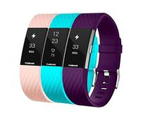 FunBand Cinturino Fitbit Charge 2, cinturino in silicone morbido cinturino di ricambio regolabile sport accessorio per smartwatch Fitbit Charge 2, Small (5,5"-6,7"), Silicone