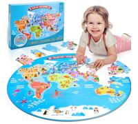 Funblitz Mondo Bambini 3-8 Anni Puzzle Bluey Tappeto Puzzle Geografica