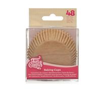 FunCakes Baking Cups Kraft 48 Pezzi Stampini in Carta Oleata per Muffin e Cupcake, Ottimi per la Cottura di Dolcetti e Tortine, 48 moules
