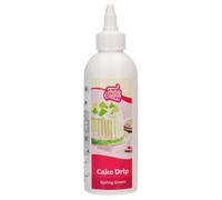 FunCakes Cake Drip Spring Green: Gusto delizioso, Facile da usare, Ottimo per torte a goccia, Gusto di Vaniglia, Confezione richiudibile da 180 g