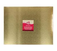 FunCakes Cake Drum Rectangular 45x35 cm - Gold: Rettangolare Base Rigida per Torte Professionale, Supporto Riutilizzabile per Presentazione Pasticceria, Alta Qualità, 12 MM, 1 Pezzo
