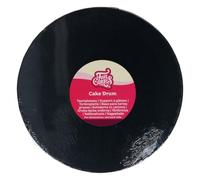FunCakes Cake Drum Round Ø25 cm - Black: Rotondo Base Rigida per Torte Professionale, Supporto Riutilizzabile per Presentazione Pasticceria, Alta Qualità, 12 MM, 1 Pezzo