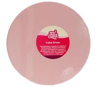 FunCakes Cake Drum Round Ø25 cm - Pastel Pink: Rotondo Base Rigida per Torte Professionale, Supporto Riutilizzabile per Presentazione Pasticceria, Alta Qualità, 12 MM, 1 Pezzo