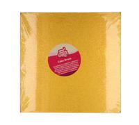 FunCakes Cake Drum Square 30,5 cm - Gold Quadrato Base Rigida per Torte Professionale, Supporto Riutilizzabile per Presentazione Pasticceria, Alta Qualità, 12 MM, 1 Pezzo