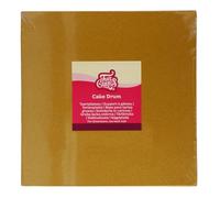 FunCakes Cake Drum Square 30 cm - Shimmering Gold: Quadrato Base Rigida per Torte Professionale, Supporto Riutilizzabile per Presentazione Pasticceria, Alta Qualità, 12 MM, 1 Pezzo