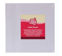 FunCakes Cake Drum Square 35 cm - White: Quadrato Base Rigida per Torte Professionale, Supporto Riutilizzabile per Presentazione Pasticceria, Alta Qualità, 12 MM, 1 Pezzo