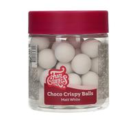 FunCakes Choco Crispy Balls Matt Blanc - Perles di Cioccolato, Ottime per decorare torte, cupcake, biscotti, crostate e molto altro - Decorazione per torte - 60g