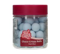 FunCakes Choco Crispy Balls Matt Blue - Perles di Cioccolato, Ottime per decorare torte, cupcake, biscotti, crostate e molto altro - Decorazione per torte - 60g