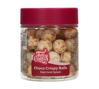 FunCakes Choco Crispy Balls Matt Gold Splash - Perles di Cioccolato, Ottime per decorare torte, cupcake, biscotti, crostate e molto altro - Decorazione per torte - 60g