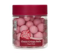 FunCakes Choco Crispy Balls Pearl Pink - Perles di Cioccolato, Ottime per decorare torte, cupcake, biscotti, crostate e molto altro - Decorazione per torte - 60g