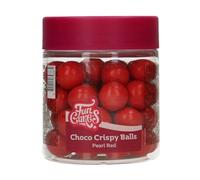 FunCakes Choco Crispy Balls Pearl Red - Perles di Cioccolato, Ottime per decorare torte, cupcake, biscotti, crostate e molto altro - Decorazione per torte - 60g