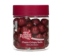 FunCakes Choco Crispy Balls Shiny Bordeaux - Perles di Cioccolato, Ottime per decorare torte, cupcake, biscotti, crostate e molto altro - Decorazione per torte - 60g