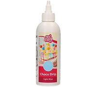 FunCakes Choco Drip Light Blue: Gusto delizioso, Facile da usare, Ottimo per torte a goccia, Gusto cioccolato, Confezione richiudibile da 180 g