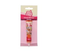 FunCakes Choco Writer Orange: Pennarello Alimentare al Cioccolato Facile da Usare per Decorare Torte, Cupcake, Biscotti e Dolci, Asciugatura Rapida, Aroma Vaniglia, 25 g
