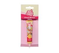 FunCakes Choco Writer Yellow: Pennarello Alimentare al Cioccolato Facile da Usare per Decorare Torte, Cupcake, Biscotti e Dolci, Asciugatura Rapida, Aroma Vaniglia, 25 g