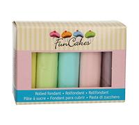FunCakes Confezione Multipla Fondant Colori Pastello - 500 gr