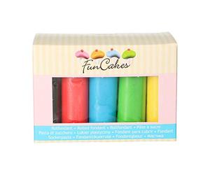 FunCakes Confezione Multipla Fondant Colori Primari - 500 gr