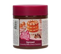 FunCakes Crema Spalmabile Crunchy Milk Choco Coconut - Crema Dolce al Cioccolato al Latte con Cocco Grattugiato - Perfetta per Torte, Cupcake, Biscotti, Croissant, Macaron, Pancake, Gelato - 250 g