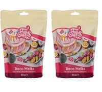 FunCakes Deco Melts Nero - Inzuppate Sgocciolate, Spruzzate e Decorate! Sciogliere nel Microonde e Versare in Ogni Stampo. Preparare Dolci, Decorare Torte, Biscotti e Cupcake! 250 g (Confezione da 2)