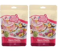 FunCakes Deco Melts Sapore di Mela Verde, Inzuppate Sgocciolate, Spruzzate e Decorate per preparare Dolci, Decorare Torte, Biscotti e Cupcake, 250 g (Confezione da 2)