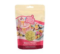 FunCakes Deco Melts Verde Lime - Inzuppate Sgocciolate, Spruzzate e Decorate! Sciogliere nel Microonde e Versare in Ogni Stampo. Preparare Dolci, Decorare Torte, Biscotti e Cupcake! 250 g
