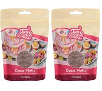 FunCakes Deco Melts Viola - Inzuppate Sgocciolate, Spruzzate e Decorate! Sciogliere nel Microonde e Versare in Ogni Stampo. Preparare Dolci, Decorare Torte, Biscotti e Cupcake! 250 g (Confezione da 2)