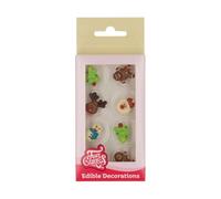 FunCakes Decorazioni di Cioccolato Colorate di Natale: Pronto All'uso, Perfetto per Decorare Torte e Cupcake, Deliziosi Gusti di Cioccolato - Set/8