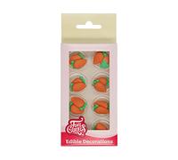 FunCakes Decorazioni di Zucchero Carote: pronto per l'uso per la decorazione di torte, perfetto per cupcakes pasquali, muffin, torta di carote e altro, certificato senza glutine, set / 16