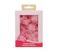 FunCakes Edible Wafer Flowers Deluxe Hydrangea Pink Small - Fiori Commestibili Decorazioni per Torte, Cupcake e Dolci - Confezione da 18