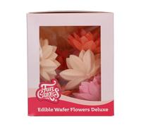 FunCakes Edible Wafer Flowers Deluxe Lotus Mix Medium - Fiori Commestibili Decorazioni per Torte, Cupcake e Dolci - Confezione da 10