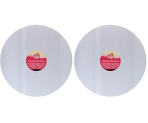 FunCakes Masonite Cake Board Rotondo Ø30 cm - Bianco Cake Board rotondo, Base per presentare le torte, qualità, Aspetto lussuoso, 1 pezzo (Confezione da 2)