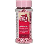 FunCakes Matt Sugar Rods XL Pink: Cake Sprinkles, Great Taste, Perfect for Cake Decorating, Cupcake Sprinkles 70 g.