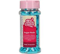 FunCakes Matt Sugar Rods XL Turquoise: Cake Sprinkles, Great Taste, Perfect for Cake Decorating, Cupcake Sprinkles 70 g.