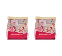 FunCakes Mix per Enchanted Cream: Crema Bianca come la neve facile da usare, molto leggera e soffice, Ottima per farcire e coprire torte o come guarnizione per cupcakes, Halal. 200 g (Confezione da 2)