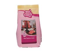 FunCakes Mix per Red Velvet Cake Senza Glutine: cupcakes facili da usare, perfettamente uniformi, mini cupcakes o pagnotte, gusto vaniglia, qualità confettiera, halal. 500 gr. - 500 g