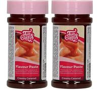 FunCakes Pasta Aromatizzante Caramello Cremoso: aromi alimentari, ottimo gusto, perfetto per decorare torte, adatto per pastelle e ripieni. 100 grammi. (Confezione da 2)