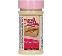 FunCakes Pasta Aromatizzante Ciocco Bianco: aromi alimentari, ottimo gusto, perfetto per decorare torte, adatto per pastelle e ripieni. 100 grammi.