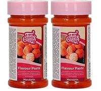 FunCakes Pasta Aromatizzante Mandarino: Aromi alimentari, ottimo gusto, perfetto per decorare torte, adatto per pastelle e ripieni. 120 gr. (Confezione da 2)