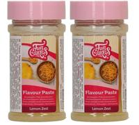 FunCakes Pasta Aromatizzante Zeste di Limone: Aroma Alimentare, Gusto Intenso, Ottima per Decorare Torte, Ottimale per Impasti e Farciture, 100 g (Confezione da 2)