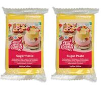 FunCakes Pasta di zucchero gialla, 250 gr (Confezione da 2)
