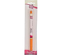 FunCakes Pennarello Alimentare Arancione - Food Pen con Punta Flessibile per Linee Sottili e Spesse - Ideale per Biscotti, Torte, Cupcake, Fondente, Marzapane e Pasta di Zucchero - Halal - 1,3 g