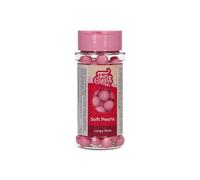 FunCakes Soft Pearls Large Pink: Perle di Zucchero Commestibili per Decorare Torte, Crostate e Cupcake, Ottimo Gusto, Ottime per Decorazioni, 60 g
