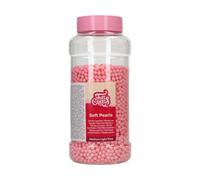 FunCakes Soft Pearls Medium Light Pink: Perle di Zucchero Commestibili dal Gusto Delizioso - Ideali per Decorare Torte e Dolci, Edible Soft Sugar Pearls. 500 g.
