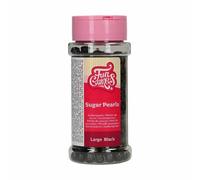 FunCakes Soft Perlas Grande Nero Lucido: Cake Sprinkles, Great Taste, Perfect for Cake Decorating, Commestible Soft Perle di Zucherro. 80 g.
