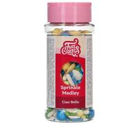 FunCakes Sprinkle Medley Ciao Bella 65 g - Decorazioni Di Zucchero Colorate Per Torte, Cupcake e Biscotti (Sprinkle Mix Ispirato All’Italia)