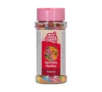 FunCakes Sprinkle Medley Codette di Zucchero, Tropical, 60 g | Buon Gusto, Perfetto per Decorare Gelati, Torte, Cupcake, Cake Pop, Donut e Biscotti, Mix di Codette di Zucchero