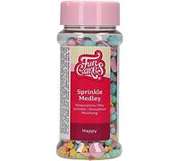 FunCakes Sprinkle Medley Happy: Cake Sprinkles, Great Taste, Perfect for Cake Decorating, Sprinkle Mix. 65 g.